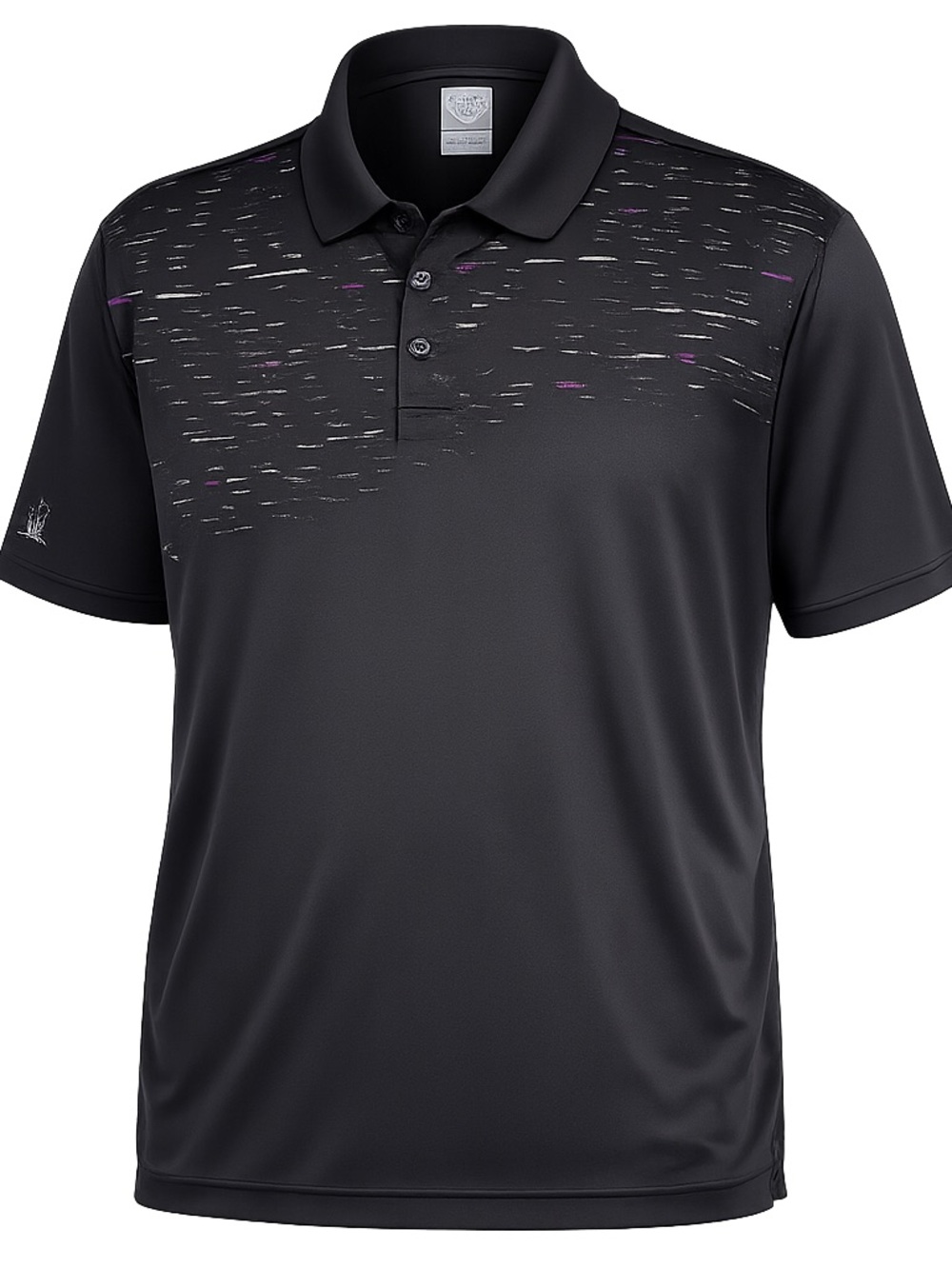 Callaway Polo Shirt Mens XL Black Opti-Dri Geometric Golf Performance Print